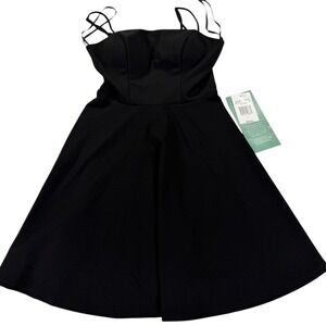 B Smart Black‎ Fit Flare Mini Dress Juniors 1 Corset Party Homecoming NWT